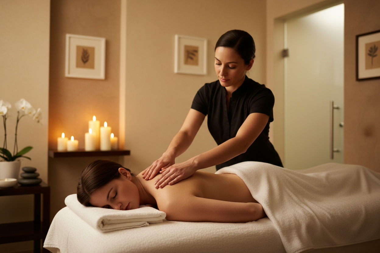 Back Neck & Shoulder Massage - Aromacense